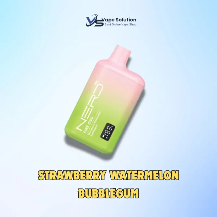 Nerd Fire 8000 Puffs STRAWBERRY WATERMELON BUBBLEGUM