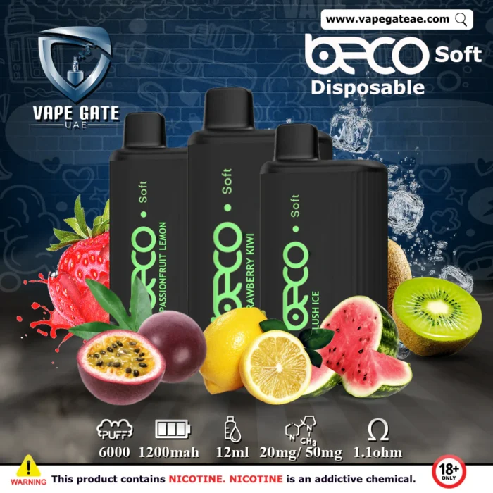 BECO-SOFT-6000-PUFFS-20-MG-Price-In-UAE; Vape-Solution-UAE;
