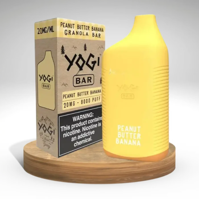 YOGI-BAR-8000-puffs-20-mg; PEANUT-BUTTER-BANANA; Vape-Solution-UAE;